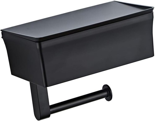 Black toilet paper holder - black,