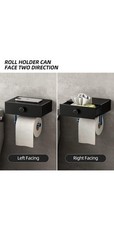 Black Toilet Roll Holder with