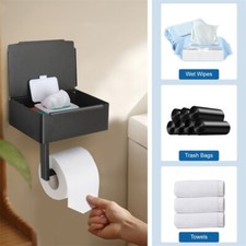 Toilet Paper Holder with Shelf
