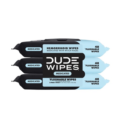 Dude wipes medicated - wipes,