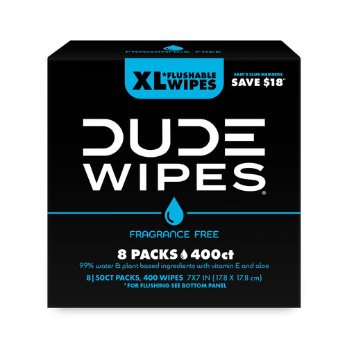 Dude wipes flushable - xl,
