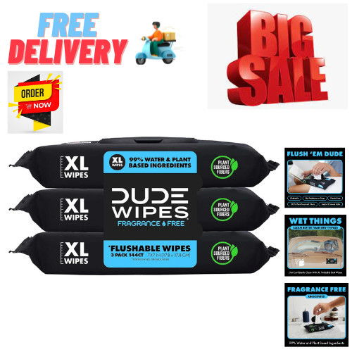 Dude wipes flushable - wipes,